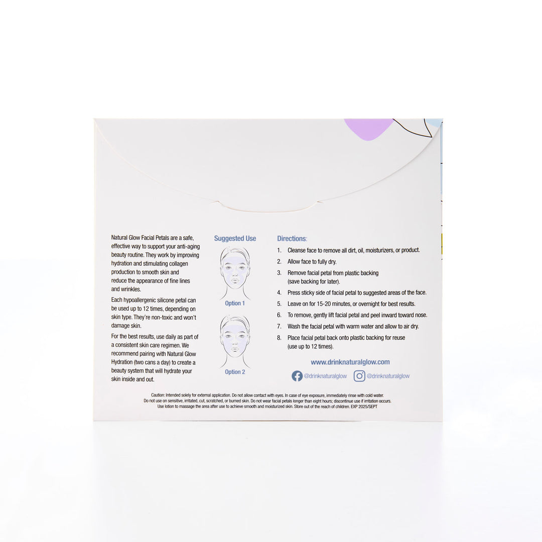 Sistema de brillo natural | Limonada / Lemongrass (12oz / 12 pack) + Pétalos faciales de silicona